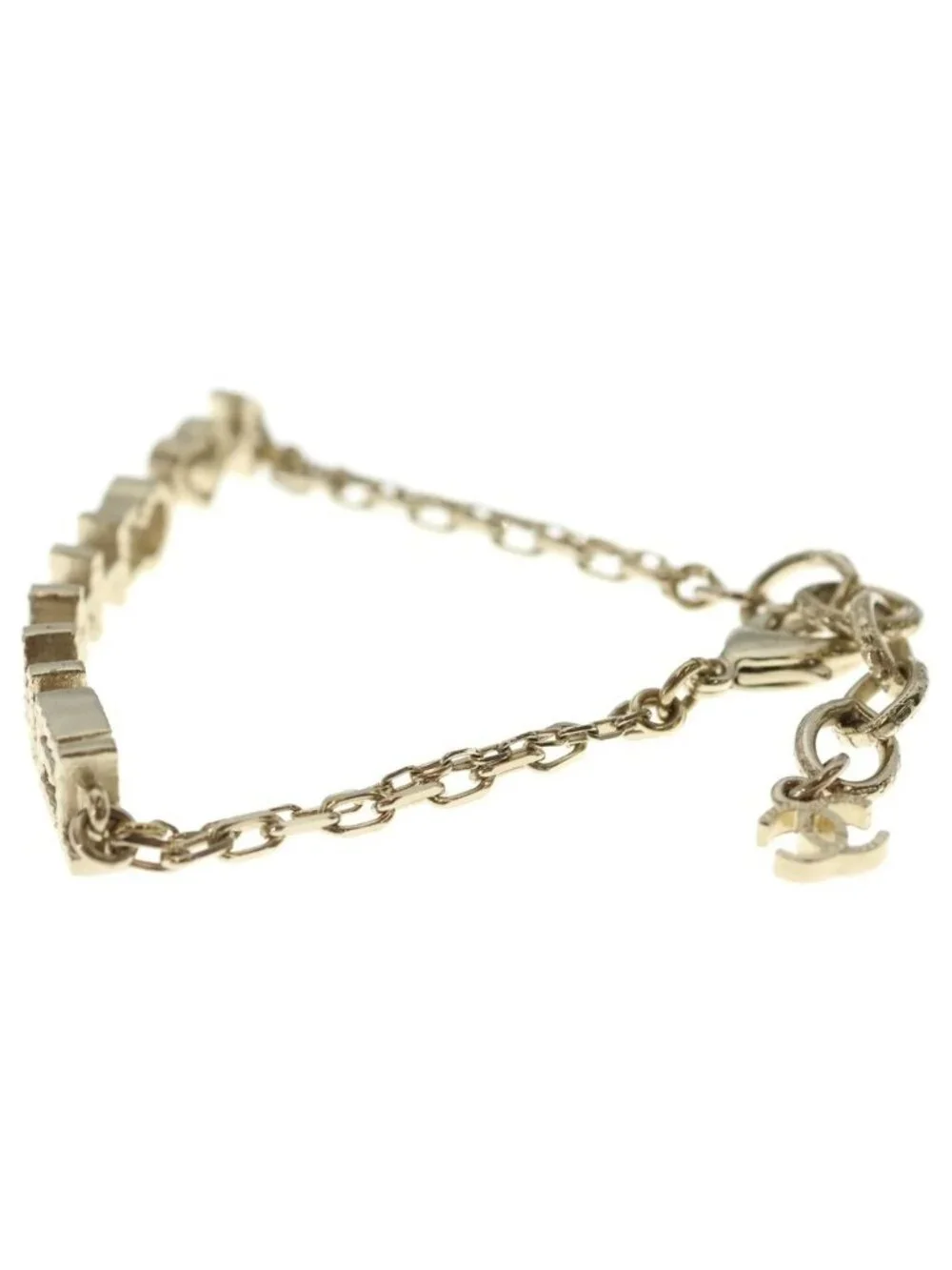 Chanel I Love Logo Chain Bracelet Gold With Charm